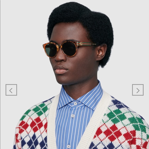 Gucci Sunglasses GG0586SA 004 Havana/Gold/Brown - Picture 8 of 8